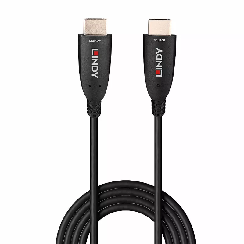 Lindy cabo HDMI 8K60 híbrido de fibra ótica 60 m, 60 m, HDMI tipo A (Standard), HDMI tipo A (Standard), 48 Gbit/s, preto