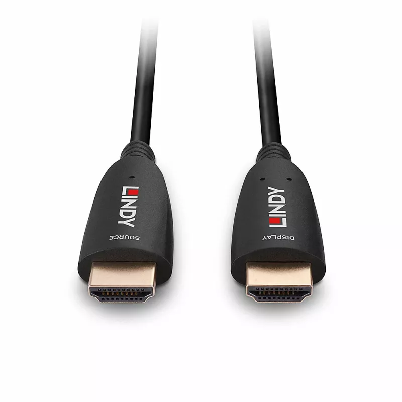 Lindy cabo HDMI 8K60 híbrido de fibra ótica 60 m, 60 m, HDMI tipo A (Standard), HDMI tipo A (Standard), 48 Gbit/s, preto