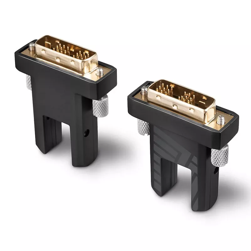 Lindy cabo micro-HDMI 18G híbrido de fibra ótica 40 m com conectores HDMI e DVI removíveis