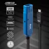 Lindy 5m USB 3.2 Gen 1 C/A Active Extension Pro, 5 m, USB C, USB A, USB 3.2 Gen 1 (3.1 Gen 1), preto
