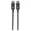 Cabo DisplayPort 1.2 Manhattan, 4K@60hz, 1m, macho para macho, com bloqueio, totalmente blindado, preto, garantia vitalícia, corresponde a DISPL1M
