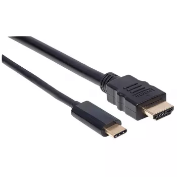 Cabo USB-C para HDMI Manhattan, 4K@30Hz, 2 m, preto, macho para macho, garantia de três anos