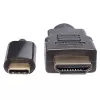Cabo USB-C para HDMI Manhattan, 4K@30Hz, 2 m, preto, macho para macho, garantia de três anos