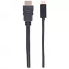 Cabo USB-C para HDMI Manhattan, 4K@30Hz, 2 m, preto, macho para macho, garantia de três anos