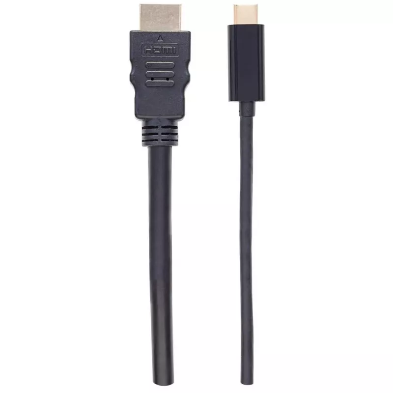 Cabo USB-C para HDMI Manhattan, 4K@30Hz, 2 m, preto, macho para macho, garantia de três anos