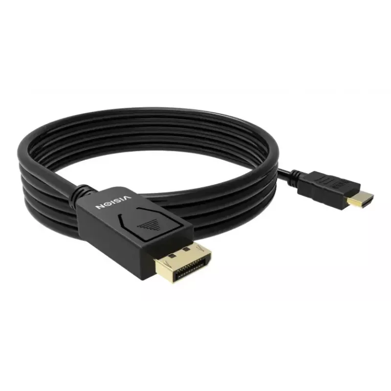 Adaptador de cabo de vídeo VISION TC 2MDPHDMI8K/BL — 2 m DisplayPort para HDMI, 6 mm, preto