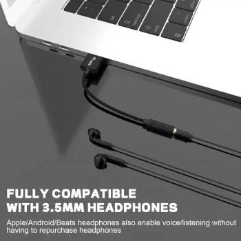 Cabo de áudio Equip 147945 0,15 m 3,5 mm USB Type-A preto