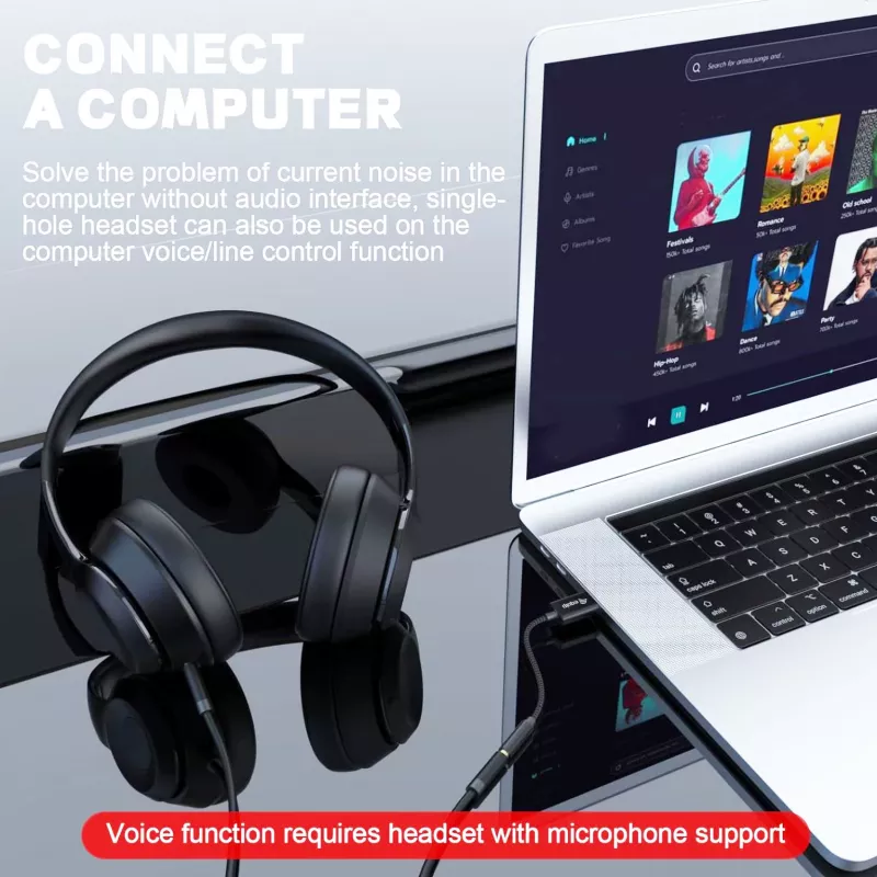 Cabo de áudio Equip 147945 0,15 m 3,5 mm USB Type-A preto