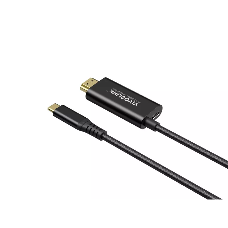 Cabo USB-C para HDMI com alimentação de 100 W VivoLink, modelo PROUSBCHDMIMM2-CHARGE