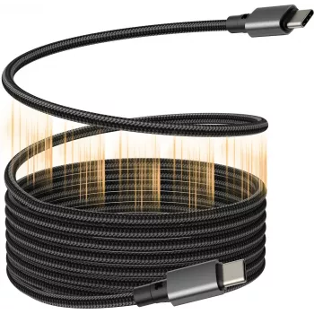 Cabo USB-C para USB-C VISION TC 1MUSBCMAG/BL — 1 m, USB 3.2 Gen 2 (3.1 Gen 2), preto, contactos niquelados