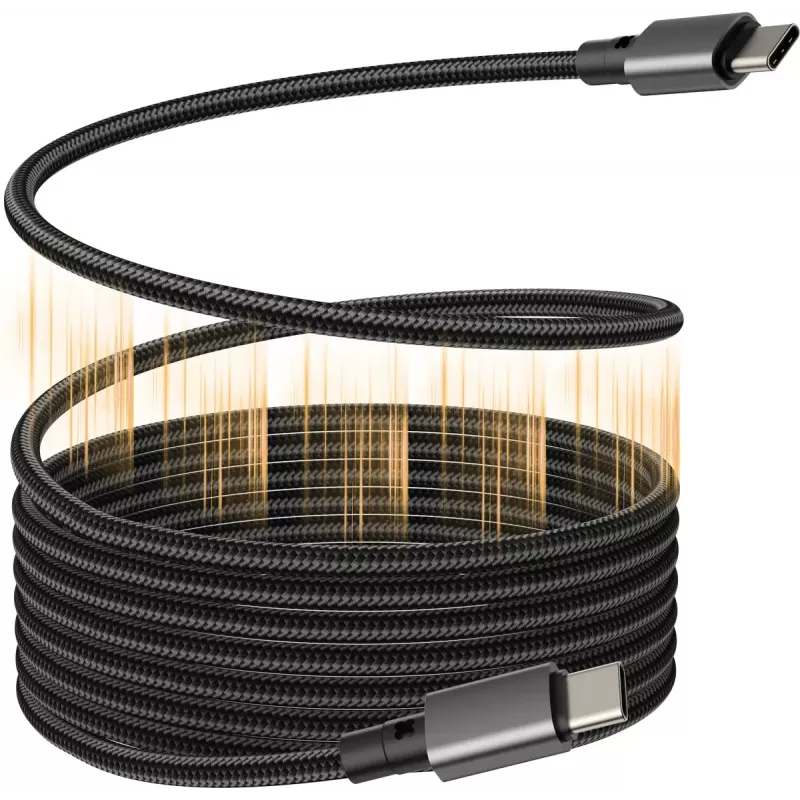 Cabo USB-C para USB-C VISION TC 1MUSBCMAG/BL — 1 m, USB 3.2 Gen 2 (3.1 Gen 2), preto, contactos niquelados
