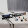 Keystone Jack Intellinet Cat6a 10G blindado sem ferramentas slim, plano, azul, RJ-45, IDC, conector fêmea, dourado