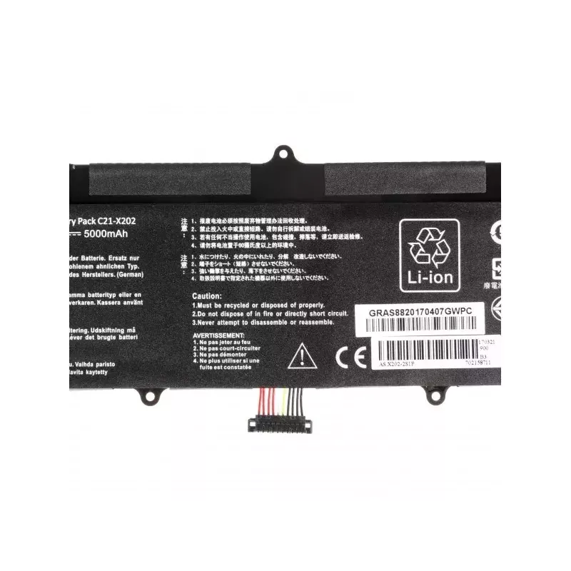 Bateria para portáteis ASUS Green Cell AS88 — compatível com X201E, F201E, VivoBook F202E, Q200E, S200E, X202E
