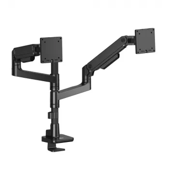 Braço de monitor ACT 49 polegadas Office Premium, mola a gás, montagem em mastro, 2 monitores