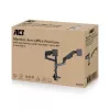 Braço de monitor ACT 49 polegadas Office Premium, mola a gás, montagem em mastro, 2 monitores