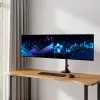 Braço de monitor ACT 49 polegadas Office Premium, mola a gás, montagem em mastro, 2 monitores