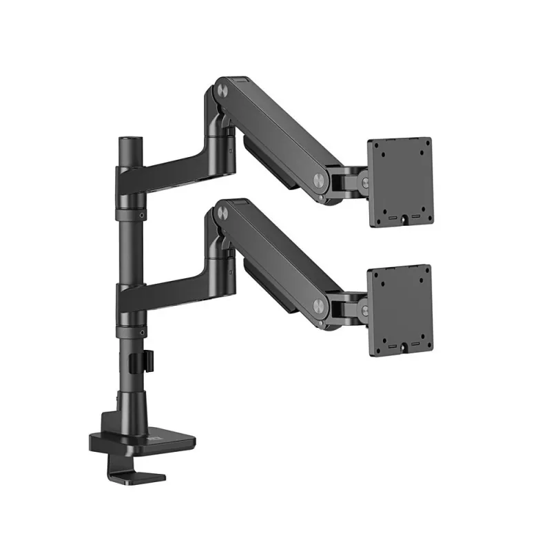Braço de monitor ACT 49 polegadas Office Premium, mola a gás, montagem em mastro, 2 monitores