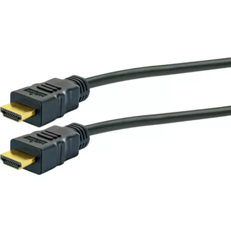 Cabo HDMI SCHWAIGER HDM100 013 — 10 m, HDMI Type-A macho-macho, contactos banhados a ouro, preto
