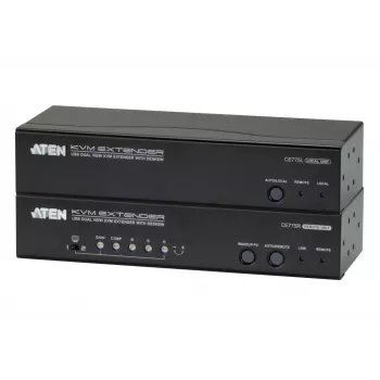 Extensor AV ATEN CE775 transmissor e recetor AV preto