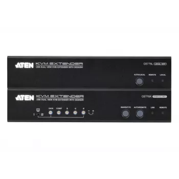 Extensor AV ATEN CE775 transmissor e recetor AV preto