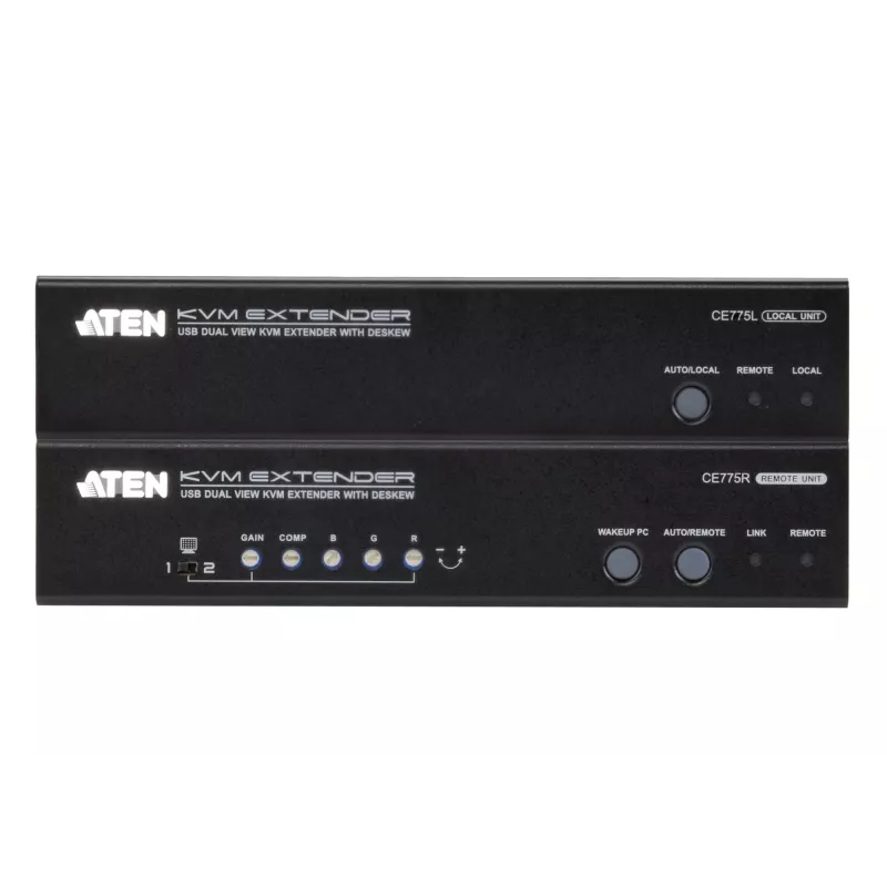 Extensor AV ATEN CE775 transmissor e recetor AV preto