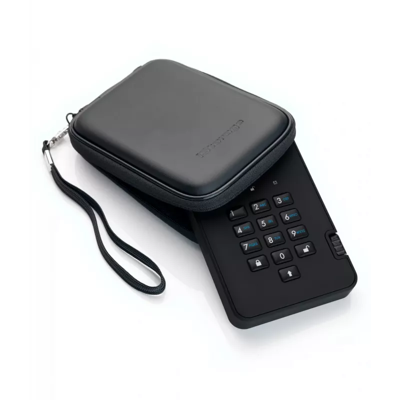 Disco rígido iStorage diskAshur² 5TB preto | Disco portátil seguro | Encriptação de hardware AES-XTS 256 bits | Protegido por PIN | Independente do sistema operativo e plataforma | Conforme TAA | Defesa contra ataques de força bruta | Resistente ao pó e à água