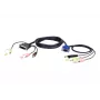 Cabo KVM ATEN VGA USB para DVI 3m preto, azul, verde, rosa