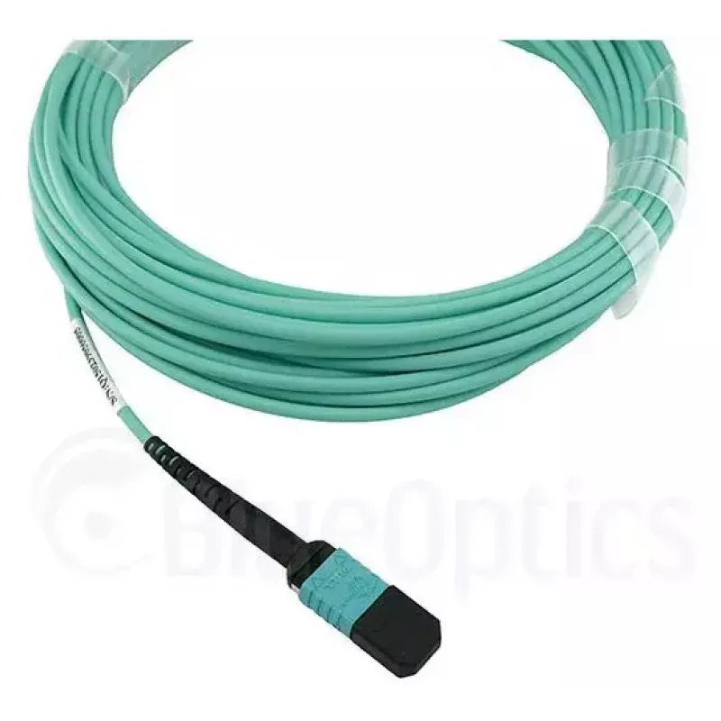 Cabo de fibra ótica BlueOptics 9380014-10M MPO para 4x LC, 10 m, OM3, aqua