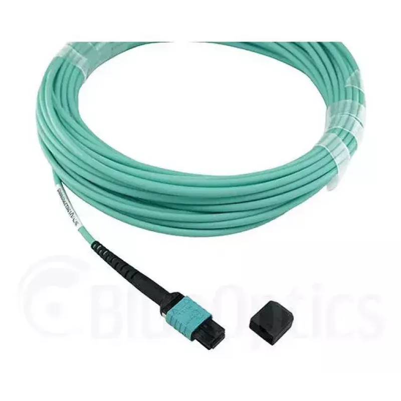 Cabo de fibra ótica BlueOptics 9380014-10M MPO para 4x LC, 10 m, OM3, aqua