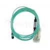 Cabo de fibra ótica BlueOptics 9380014-10M MPO para 4x LC, 10 m, OM3, aqua