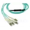 Cabo de fibra ótica BlueOptics 9380014-10M MPO para 4x LC, 10 m, OM3, aqua