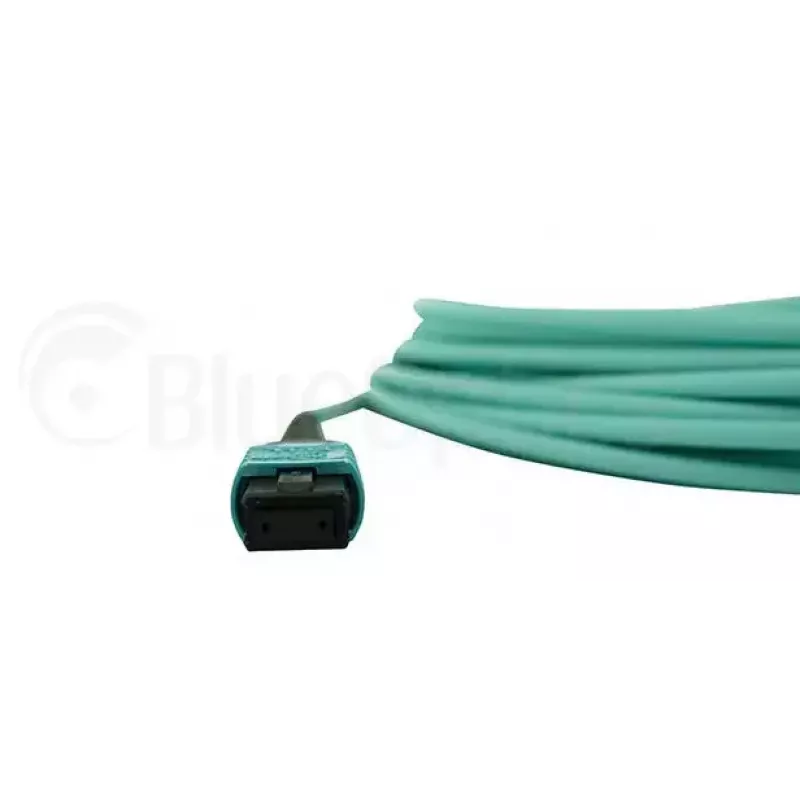 Cabo de fibra ótica BlueOptics OCTCABLE10M-SR 10 m OM3 MPO para 4×LC azul-água