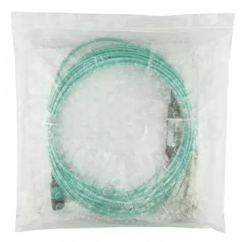 Cabo de fibra ótica BlueOptics OCTCABLE10M-SR 10 m OM3 MPO para 4×LC azul-água