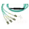 Cabo de fibra ótica BlueOptics OCTCABLE10M-SR 10 m OM3 MPO para 4×LC azul-água