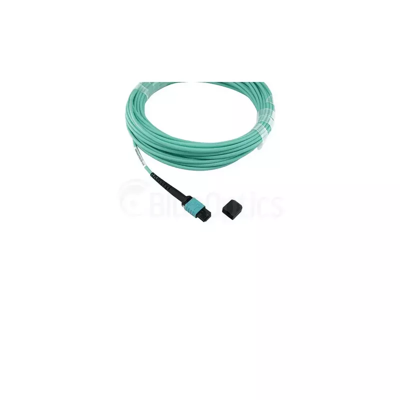 Cabo de fibra ótica BlueOptics SFP5141EU10MKB 10 m OM3 MPO para 4×LC azul-água