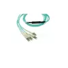 Cabo de fibra ótica BlueOptics SFP5141EU10MKB 10 m OM3 MPO para 4×LC azul-água