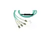 Cabo de fibra ótica BlueOptics SFP5141EU10MKB 10 m OM3 MPO para 4×LC azul-água