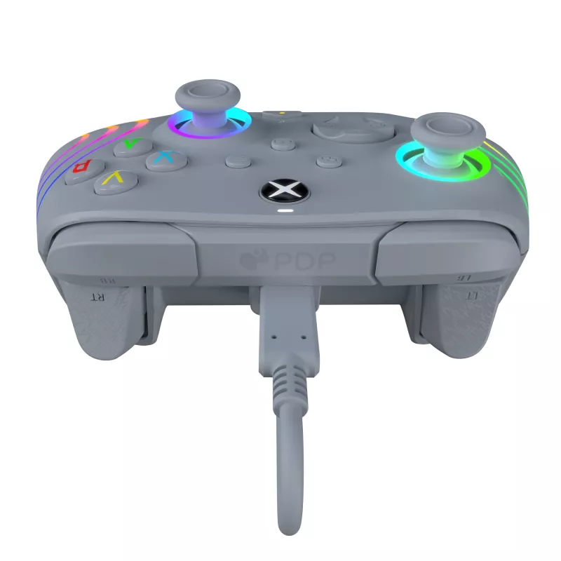 Comando PDP Afterglow Wave cinzento USB analógico / digital PC, Xbox One, Xbox Series S, Xbox Series X