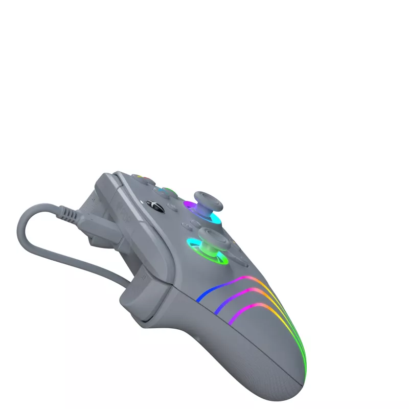 Comando PDP Afterglow Wave cinzento USB analógico / digital PC, Xbox One, Xbox Series S, Xbox Series X