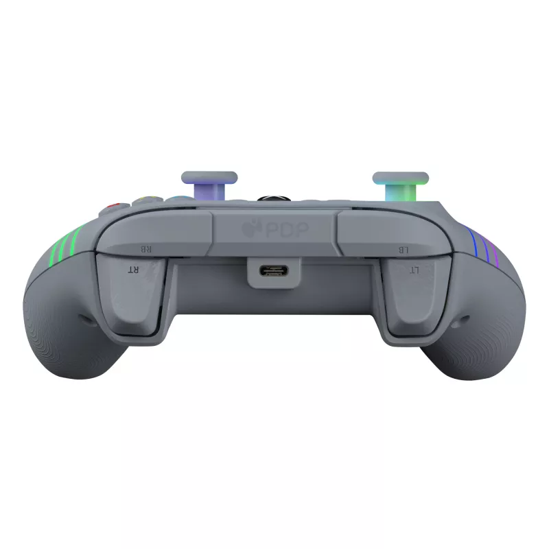 Comando PDP Afterglow Wave cinzento USB analógico / digital PC, Xbox One, Xbox Series S, Xbox Series X