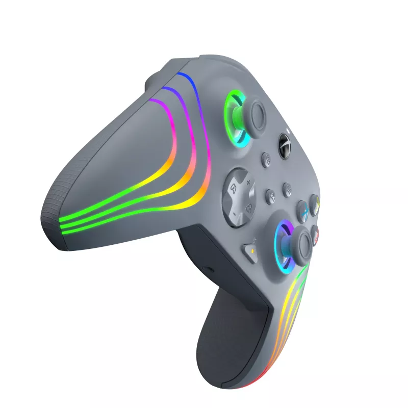 Comando PDP Afterglow Wave cinzento USB analógico / digital PC, Xbox One, Xbox Series S, Xbox Series X