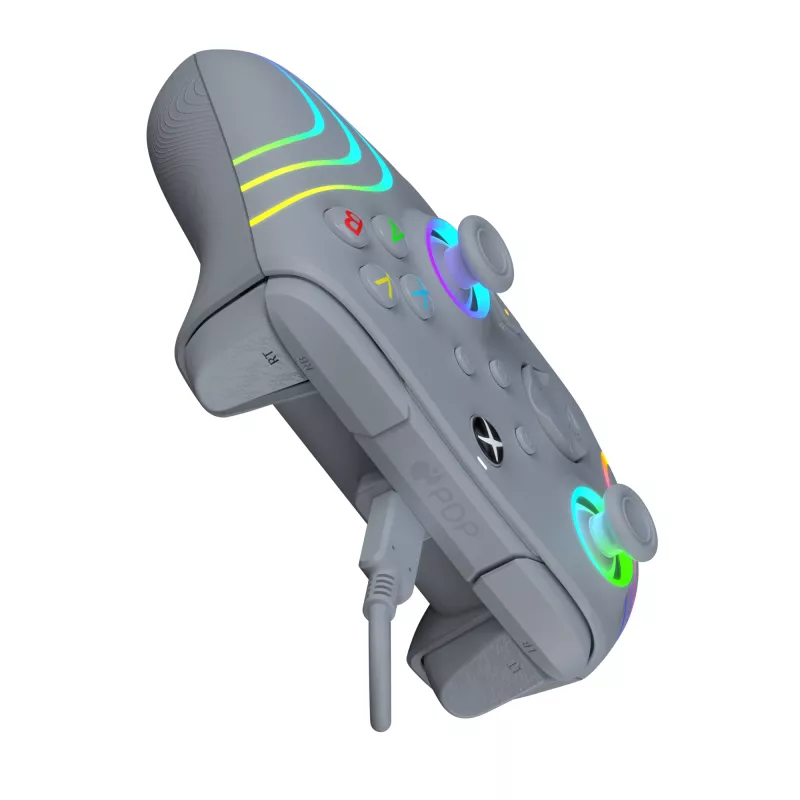 Comando PDP Afterglow Wave cinzento USB analógico / digital PC, Xbox One, Xbox Series S, Xbox Series X