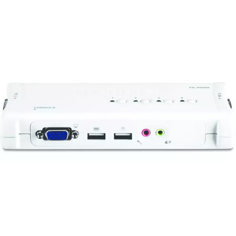 Comutador KVM Trendnet TK-409K USB VGA 2048x1536 1,6 m com fios azul