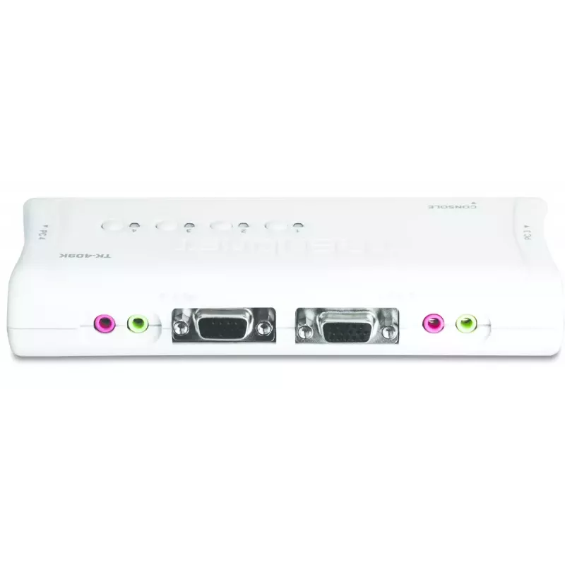 Comutador KVM Trendnet TK-409K USB VGA 2048x1536 1,6 m com fios azul