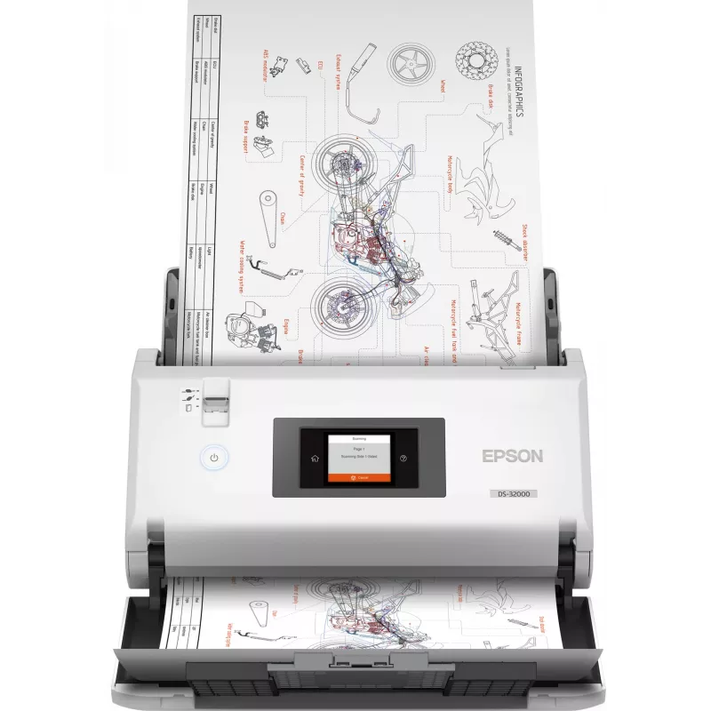 Epson WorkForce DS-32000 digitalizador de alimentação 600 x 600 DPI A3 branco