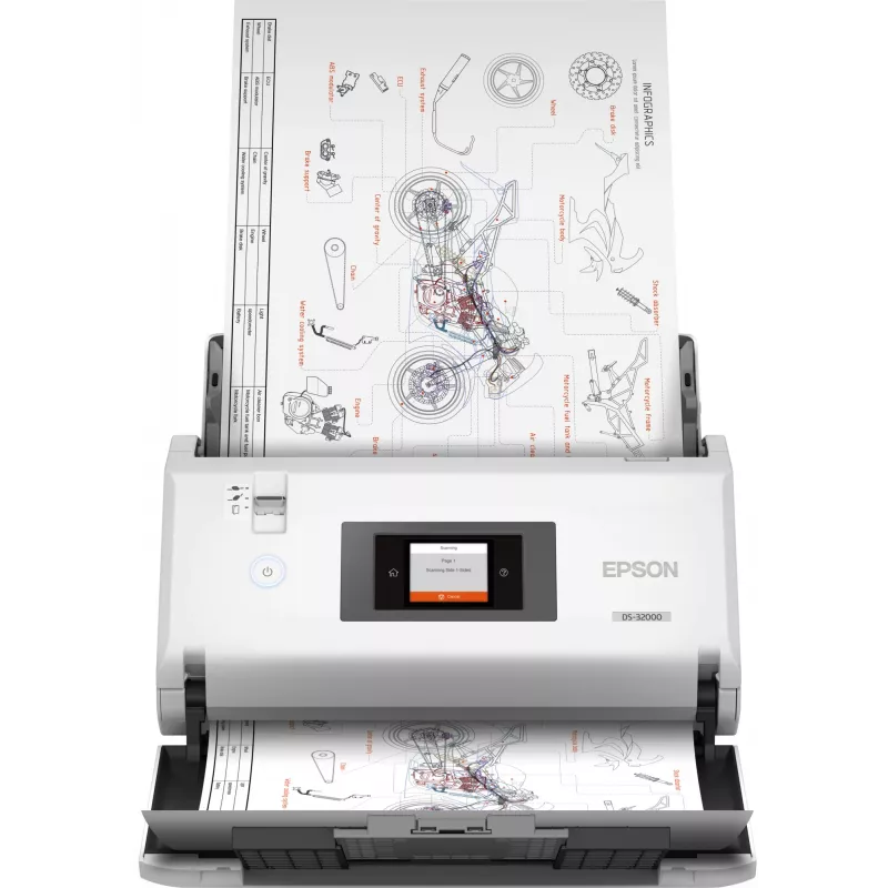 Epson WorkForce DS-32000 digitalizador de alimentação 600 x 600 DPI A3 branco