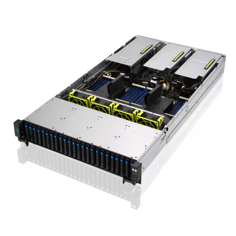 ASUS RS720-E11-RS24U Intel C741 Rack (2U) preto, prateado