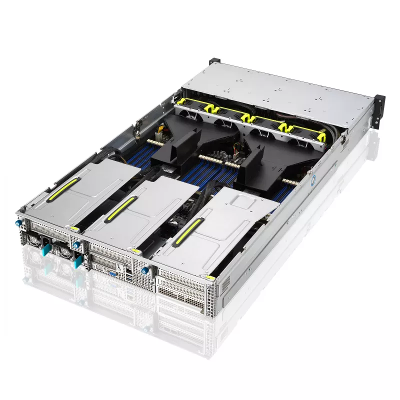ASUS RS720-E11-RS24U Intel C741 Rack (2U) preto, prateado