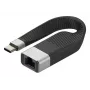 Techly ICOC USBC-RJ45 cabo de rede preto 0,144 m