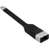 Techly ICOC USBC-RJ45 cabo de rede preto 0,144 m